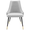 Modway Adorn Tufted Performance Velvet Accent Dining Side Chair, Light Gray - 4 of 4