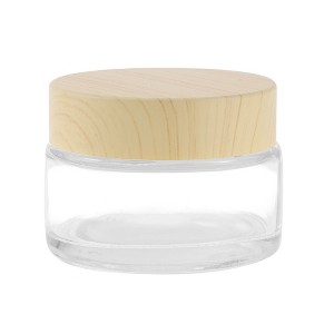 Unique Bargains Transparent Cream Glass Bottle for Bathroom 1 Pc - 1 of 4
