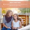 2-Person Front Hanging Porch Swing with Pine Wood Frame & Chains for Garden and Yard - 4 of 4