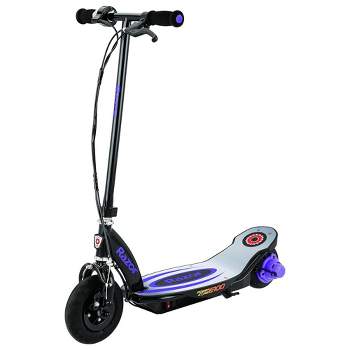 Razor Power Core E100 Electric Scooter with Aluminum Deck, Hand Operated Front Brake, and Adjustable Handlebar Height for Kids 8 Years Plus, Purple