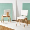 Alisyn Wood Dining Chair (Set of 2) - SFV4125 - Natural/White - Safavieh Couture - 4 of 4