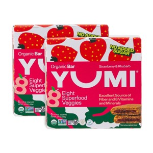 YUMI Organic Strawberry and Rhubarb Baby Snack Bars - 3.7oz/5ct - 1 of 1