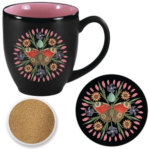 Courtside Market Butterfly Mandala 16 oz Mug & Ceramic Coaster Set - 1 of 1