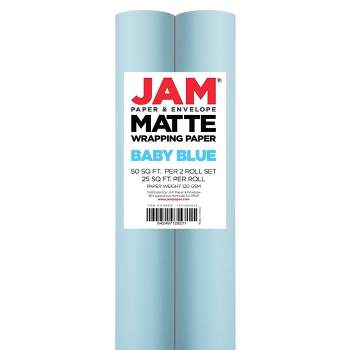 Jam Paper Navy Blue Matte Gift Wrapping Paper Rolls - 2 Packs Of 25 Sq. Ft.  : Target