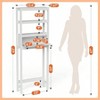 Over Toilet Storage Cabinet 3 Tier Bathroom Organizer with Rattan Door Wooden Space Saver Restroom Bathroom Laundry - 2 of 4