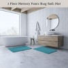 Lavish Home 2-Piece Chenille Memory Foam Bathroom Rugs Set - 2 of 4