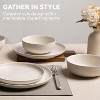 Stone cutlery set with mug | Microwave and dishwasher safe | Non toxic | Stackable matte glazed 3-person kitchen utensil, 12 piece set - 3 of 4