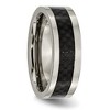 Black Bow Jewelry Men's 8mm Titanium & Black Carbon Fiber Flat Comfort Fit Band - 4 of 4