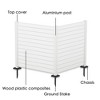 Kozyard 50" W x 48" H Outdoor Privacy Screens Aluminum Post Framed Flat Fence Panels Kit for AC Trash Can Storage - 4 of 4
