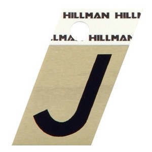 Hillman 1.5 in. Black Aluminum Self-Adhesive Letter J 1 pc (Case of 6) - 1 of 1