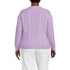 Lands' End Women's Cotton Drifter Crew Cable Pullover Sweater - 2 of 3