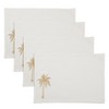 Saro Lifestyle Palm Tree Placemat (Set of 4), 13"x19", Gold - 3 of 4
