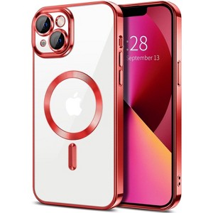 Entronix [Magnetic] Case Compatible with iPhone 14 - [Clear Back] Luxury Glossy Cover - 1 of 4