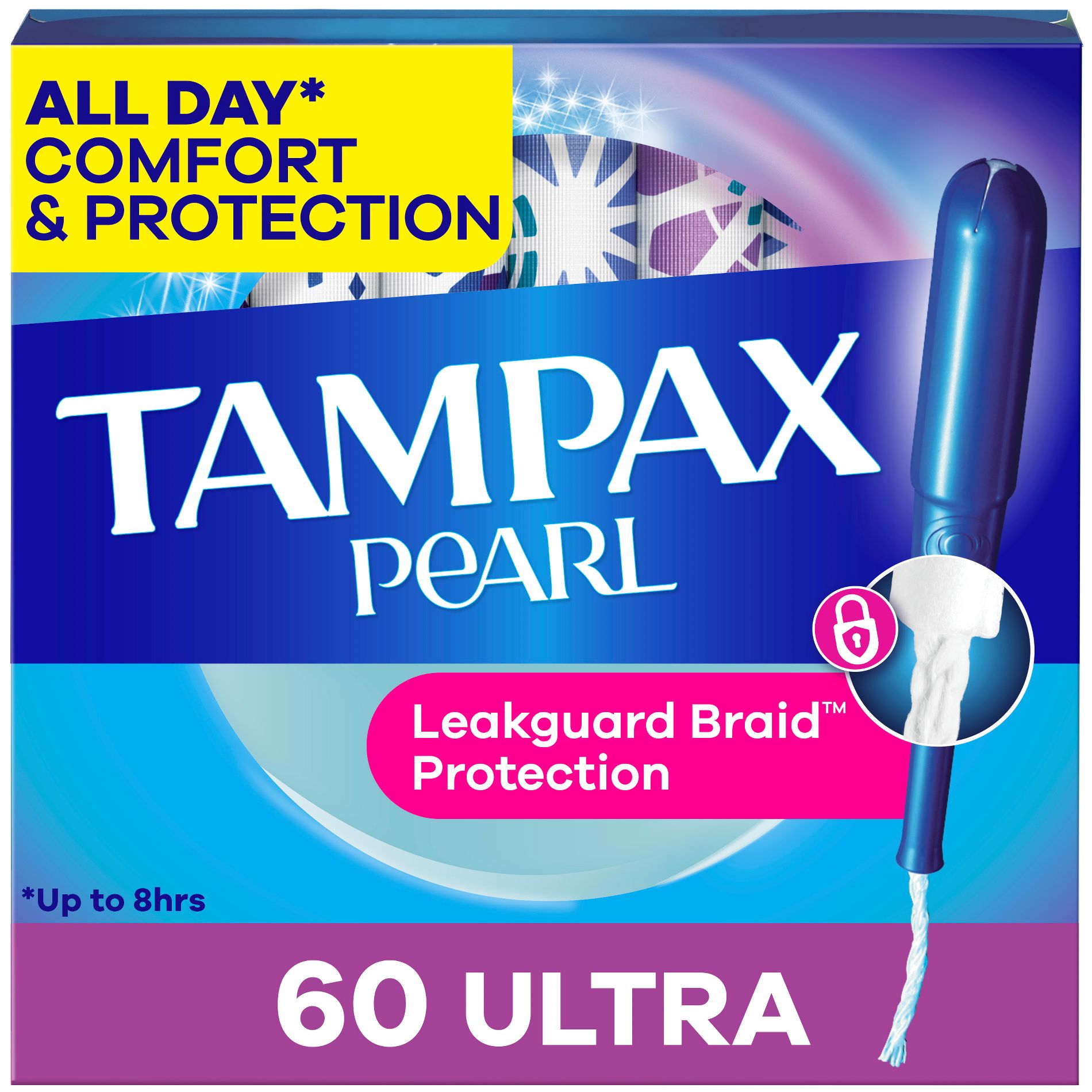 Tampax Pearl Ultra Absorbency with LeakGuard Braid Tampons - Unscented