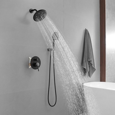 Matte Black Stainless Steel Multi-function Rain Shower Set