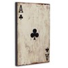 HomeRoots 24" X 15" Off White Ace of Clubs Wood Wall Decor - 4 of 4