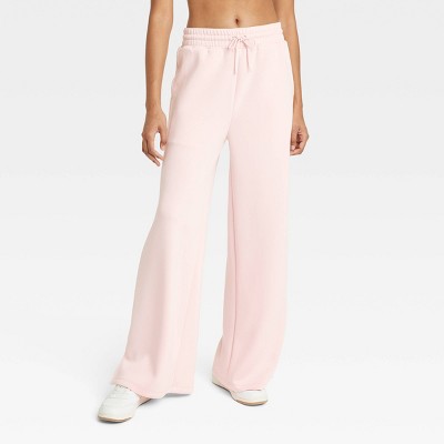 Women's - Wash Wide Leg Joggers in Beetroot Pink