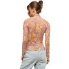 Women's Floral Lace Whimsical Top - Blue B - 2 of 4