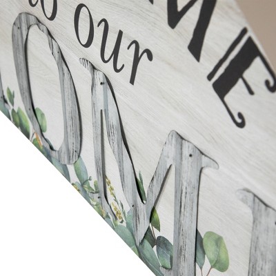 Rustic Beige and Gray Wooden Welcome Wall Sign