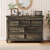 47" Farmhouse Dresser for Bedroom with 9 Drawers, Rustic Wood Chest with Vintage Metal Handles for Bedroom - 3 of 4