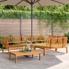 vidaXL Patio Pallet Sofa Set - 4 Piece Outdoor Conversation Set - Solid Acacia Wood Garden Furniture - Brown - 2 of 4