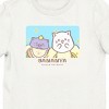 Bananya White And Violet Banana Cats Youth Girl White Short Sleeve Tee - 2 of 2
