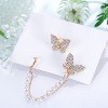 Crystal Butterfly Chain Earrings for Teens, Anniversary Gift - 3 of 4
