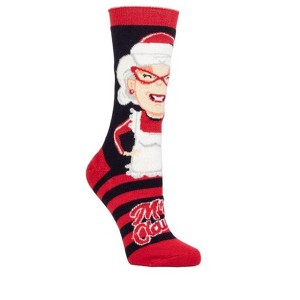 Women's Ellen Mrs. Santa ULTRA LITE® Crew Socks | Size Women's 5-9 - Navy/red - 1 of 1