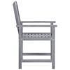 Garden Chair Set of 4 Grey Solid Acacia wood Standard Durable vidaXL - 4 of 4