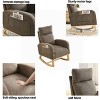 CAVINAS 27.6" Rocking Accent Chair with High Backrest and Side Pockets, Upholstered Lounge Arm Chair for Living Room - 4 of 4