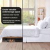 18 Inch Drop Bed Skirt, Queen Size, Platform Style, White 60"X80" Inch - 3 of 4