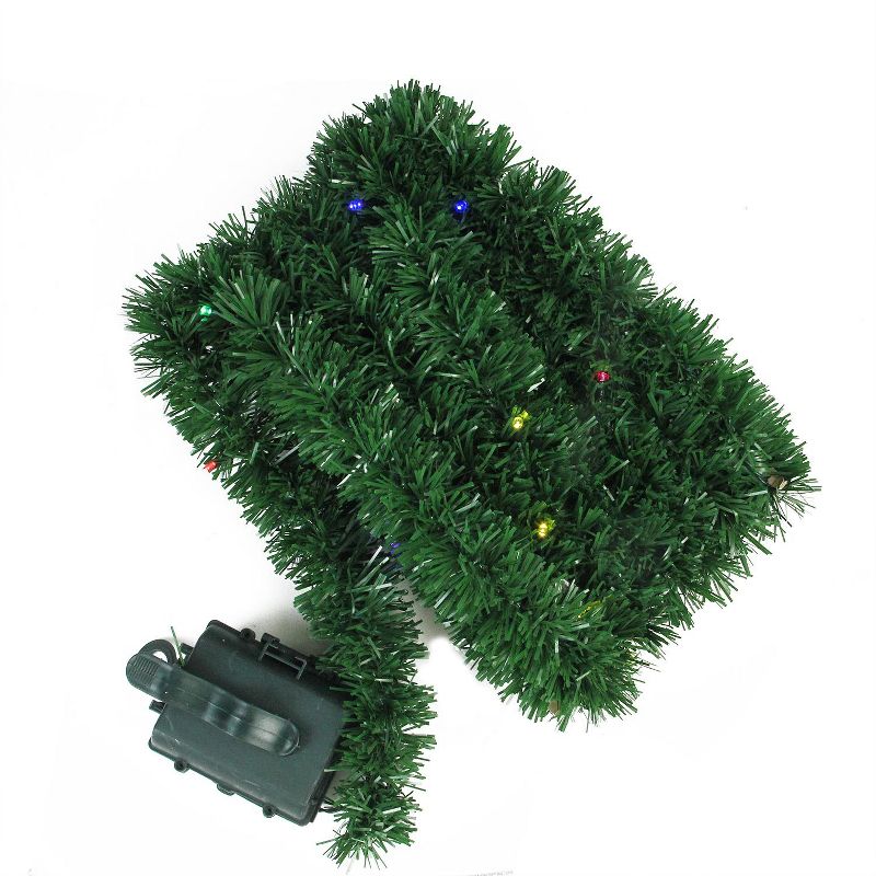 Brite Star 18' B/O Artificial Pine Garland with 35 Multi-Colored Micro Lights - Pre-lit, 1 of 4