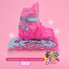 BARBIE 2in1 Kids Roller Skates, Transform from Quads to Inlines Skates, Durable Hardshell Boot, LED Wheels ABEC-7 Carbon Steel Bearings - 3 of 4