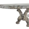 Dresden 136" Dining Tables Vintage Bone White - Acme Furniture: 10-Seat, Wood, Double Pedestal Base - 2 of 4