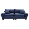 Corduroy Sofa Sleeper Couch Loveseat Sofa with Pillows Comfy Upholstered Deep Seat Sofa for Bedroom,Living Room,Apartment,Office,Dorm-Blue Corduroy - 2 of 4