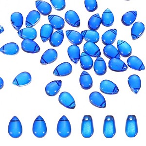 Unique Bargains Czech Glass Teardrop Clear Versatile Craft Loose Beads Puffed Raindrop Beads 50 Pcs - 1 of 4