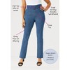 Jessica London Women's Plus Size Comfort Waist Stretch Denim Straight Leg Jean - 3 of 4