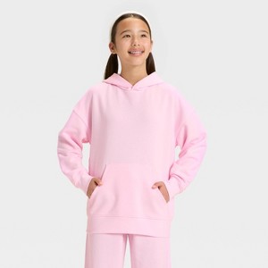 Girls' French Terry Oversized Pullover Sweatshirt - art class™ - 1 of 3