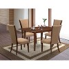 5-Piece Mahogany Finish Solid Wood Top - Dining Room Set - Seats 4 - 2 of 4