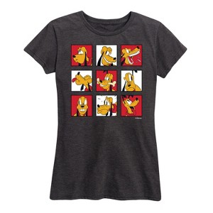 Women's - Disney - Pluto Grid Short Sleeve Graphic T-Shirt - 1 of 4