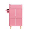 Salon Storage Cabinet, Hairdressing Tools Station W/2 Hair Dryer Holders & 4 Drawers, Raised Table Legs Supports, Multipurpose Tool Cabinet - 4 of 4