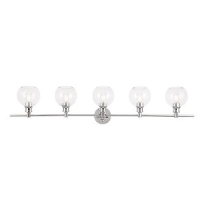 Elegant Lighting Collier 5 light Chrome and Clear glass Wall sconce - 1 of 4