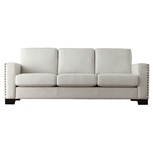 Gray Nailhead Sofa