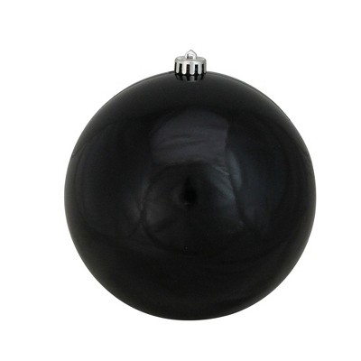 Northlight Shiny Jet Black Shatterproof Christmas Ball Ornament 8" (200mm)