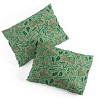 Deny Designs Twin/ Twin Extra Long Carriecantwell Winter Holiday Floral Duvet Cover and Pillow Sham Green - 4 of 4