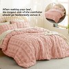 2-3 Pcs Tufted Boho Comforter Set Bed Set GentleSoft Farmhouse Shabby Chic Embroidery Bedding - 2 of 4