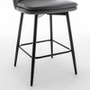 NicBex Counter Height Swivel Bar Stools Set of 2, 360°Swivel Upholstered Barstools with Metal Legs for Kitchen Island, Cafe - 3 of 4