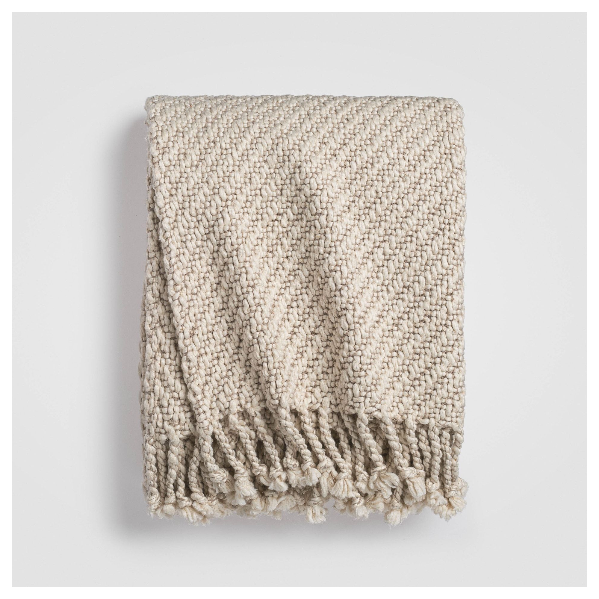 Cloud Knit Throw, Chunky Heavyweight Cotton Knit