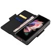 SAHARA - Black Leather Folio Wallet Case - Samsung Galaxy Z Fold3 and Fold3 5G - 3 of 4