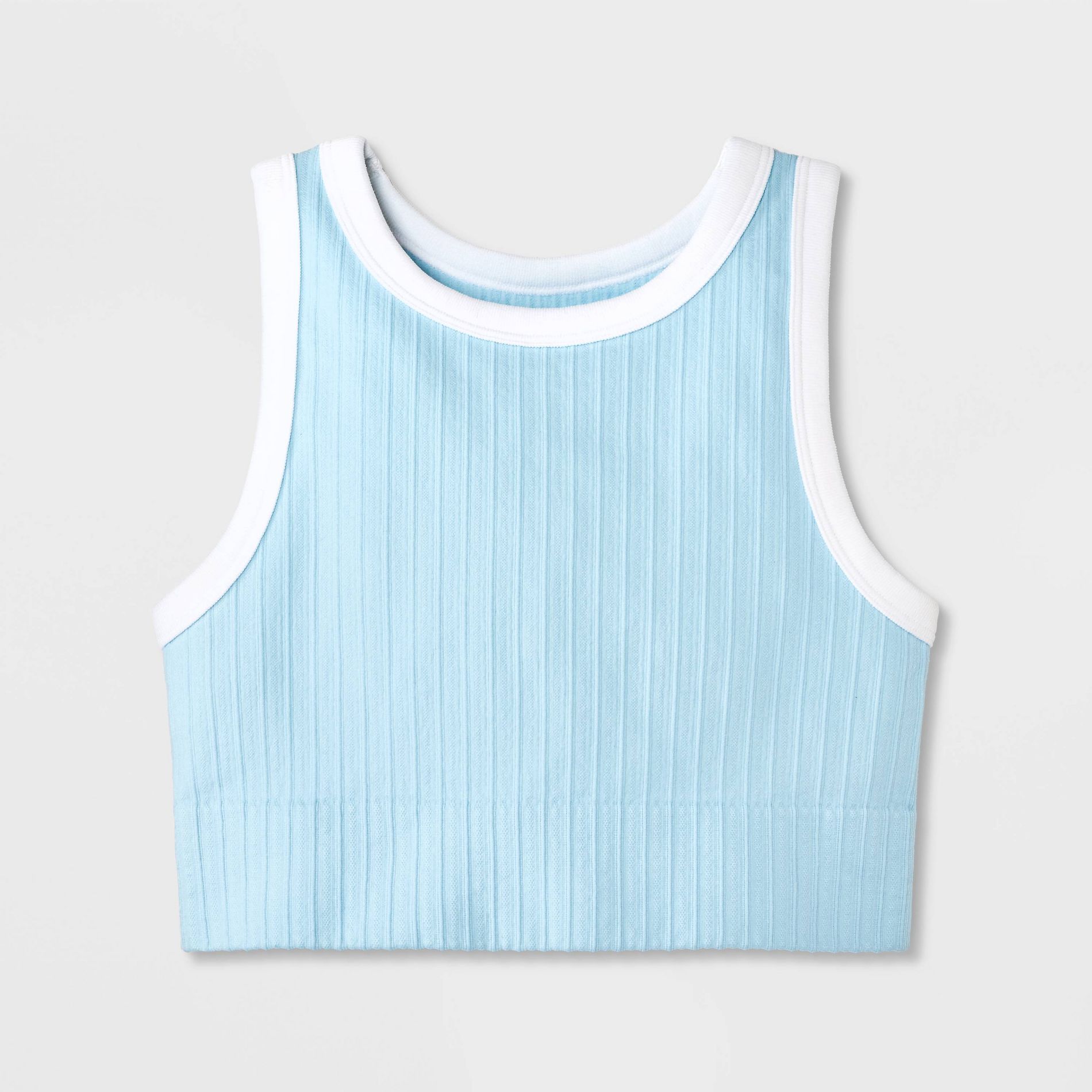 Girls' Seamless Contrast Trim High Neck Bra - art class™